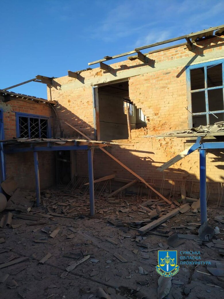 Occupiers shell civilian infrastructure of Velyka Pysarivka in Sumy region 01
