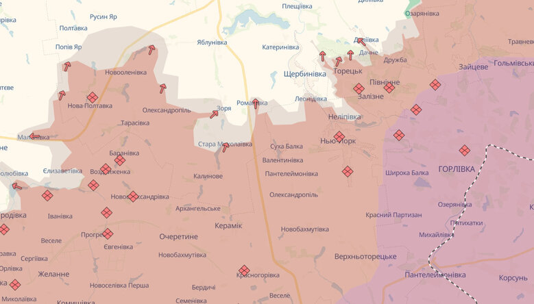 DeepState оновили мапу бойових дій