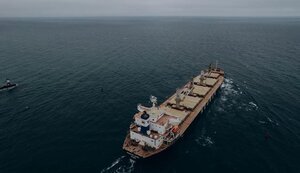 Балкер с 30 тыс. т пшеницы для Йемена движется по "зерновому коридору". ФОТОрепортаж