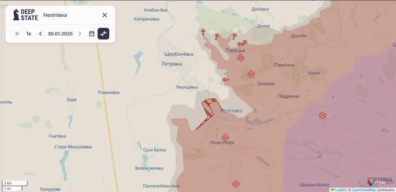 Росіяни просунулись біля Неліпівки