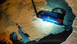 Car fell through ground whilst driving in Odesa, - State Emergency Service. PHOTO