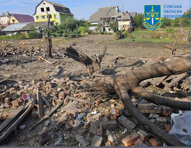 Наслідки авіаудару по Глухову 17 вересня 2024 року