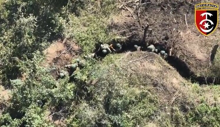 Assault group of 15 occupiers is destroyed by aerial reconnaissance and mortars of 30th SMB. VIDEO