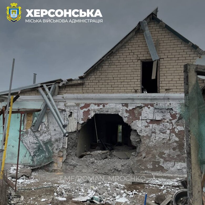Наслідки обстрілу Херсону 13 червня