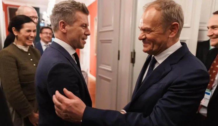 Туск і Мадяр обмінялися іронічними жартами про Орбана та Трампа у Мюнхені. ВIДЕО