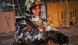 Атака РФ на Київщину: горить підприємство у Бучанському районі. ВІДЕО+ФОТОрепортаж