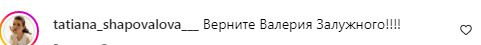 Реакція українців на звільнення Залужного в інтаграмі президента Зеленського