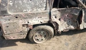 Внаслідок мінометного обстрілу терористів на Світлодарській дузі знищено волонтерський автомобіль, - Мисягін. ФОТОрепортаж