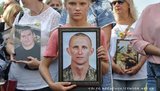 Донька загиблого на Донбасі морпіха Ярослава Журавля взяла участь у Марші захисників України. ФОТО ДНЯ