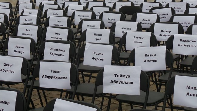 Kyiv’s Mykhailivska Square hosted Empty Seats rally in support of Kremlin-held political prisoners 03