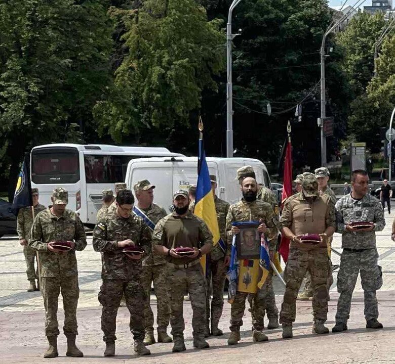 Kyiv bids farewell to Georgian volunteer Vano Nadiridze, who fought on the side of Ukraine