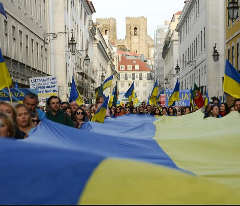 Rallies in support of Ukraine in Portugal