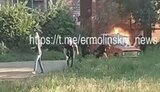 Момент вибуху гранати на житловому масиві ПівдГЗК у Кривому Розі. ВІДЕО