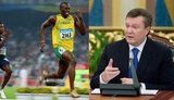 Янукович и Елка: Скорость мысли Президента равна скорости бега чемпиона мира. ВИДЕО