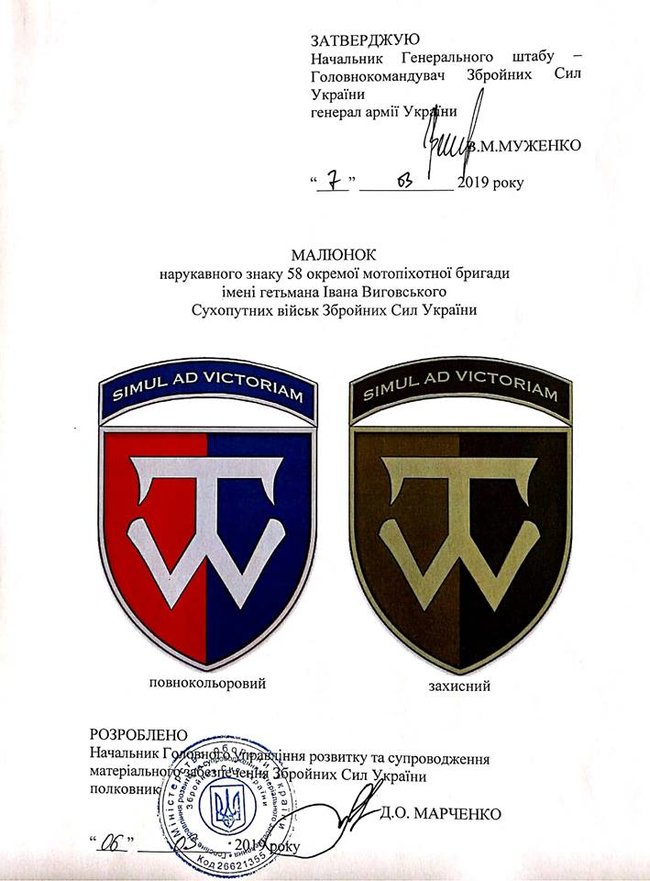 Україна або смерть, - Муженко затвердив нову символіку бойових бригад ЗСУ 02