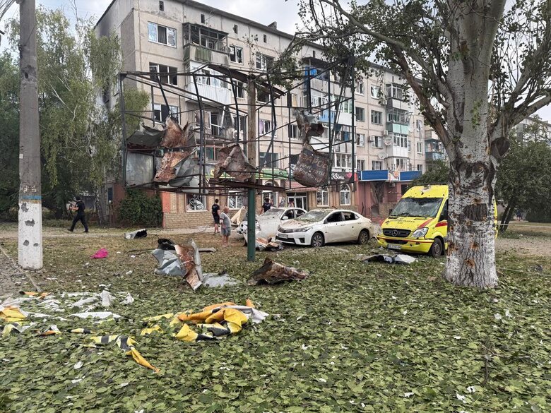 Donetsk region after shelling