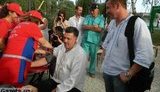 Тягнибок по случаю Дня Независимости устроил заплыв. ФОТОрепортаж