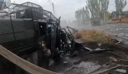 полицейские эвакуировали раненых в Константиновке бойцов