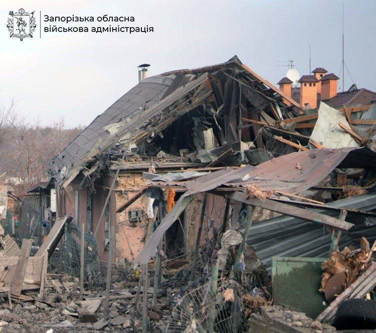 Запорожская область после обстрела