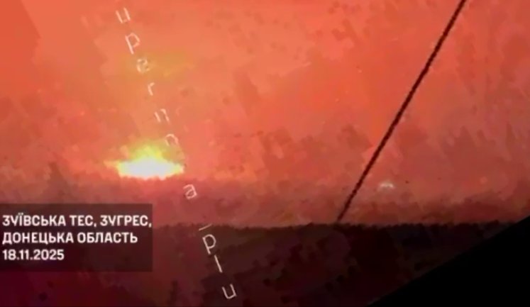 Сили безпілотних систем уразили Зуївську та Старобешівську ТЕС на ТОТ Донеччини. ВIДЕО