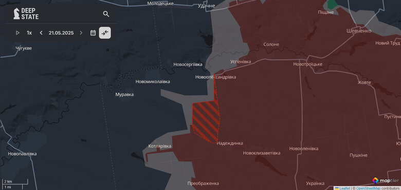 Росіяни просунулись біля Надіївки