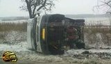 В Луганской области перевернулась маршрутка. ФОТО