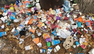 "Народное творчество" и горы мусора: в сети показали последствия распития кофе, купленного в столичных МАФах. ФОТО