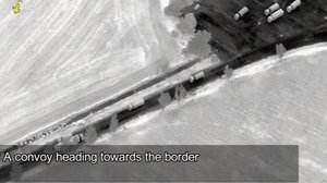 Вантажний конвой із РФ таємно перетинає український кордон. ВIДЕО безпілотника