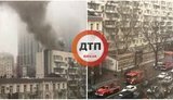 В Киеве горел ресторан в жилом доме: вспыхнули жировые отложения в вытяжке. ФОТО