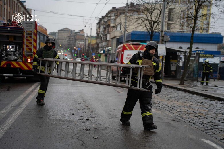Удар по Шевченківському району Києва 18 січня
