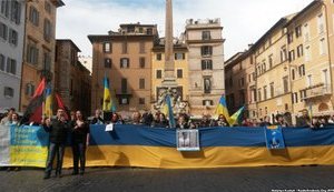 Українці в Римі закликали владу Італії допомогти у звільненні Савченко. ФОТО