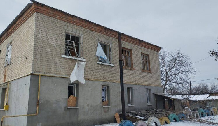 Russians attacked village of Ivashky in Kharkiv region with FPV drones, shelling humanitarian aid center. PHOTO
