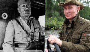 Putolini: пиарщики Путина берут идеи с плакатов с Муссолини. ФОТОрепортаж