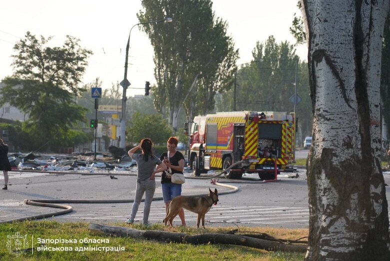 Запоріжжя після обстрілу