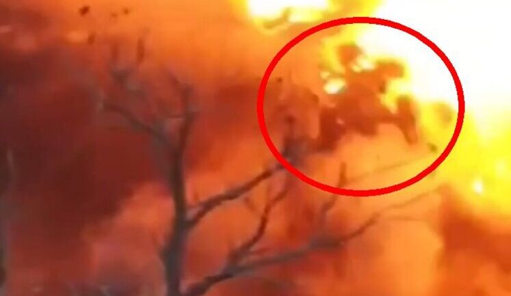 Two occupiers fly on an ATV after hitting anti-tank mine. VIDEO