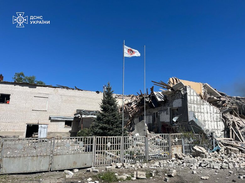Consequences of the strike on the State Emergency Service unit in Kupiansk