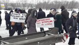 На Полтавщине люди снова перекрыли трассу с требованием снизить цену на газ до 3 гривен. ФОТО
