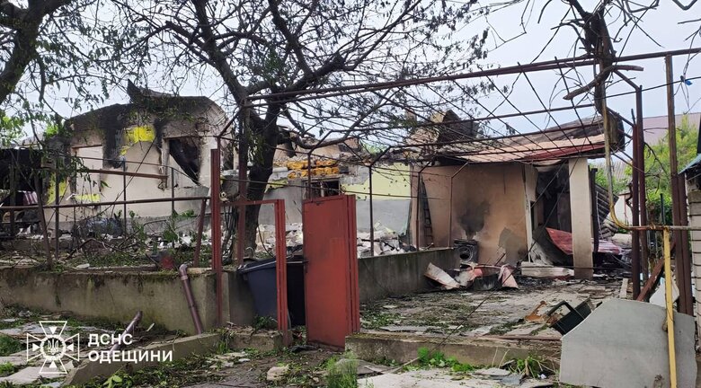 The aftermath of the Shahed attack on the Odesa region on 16 May 2025
