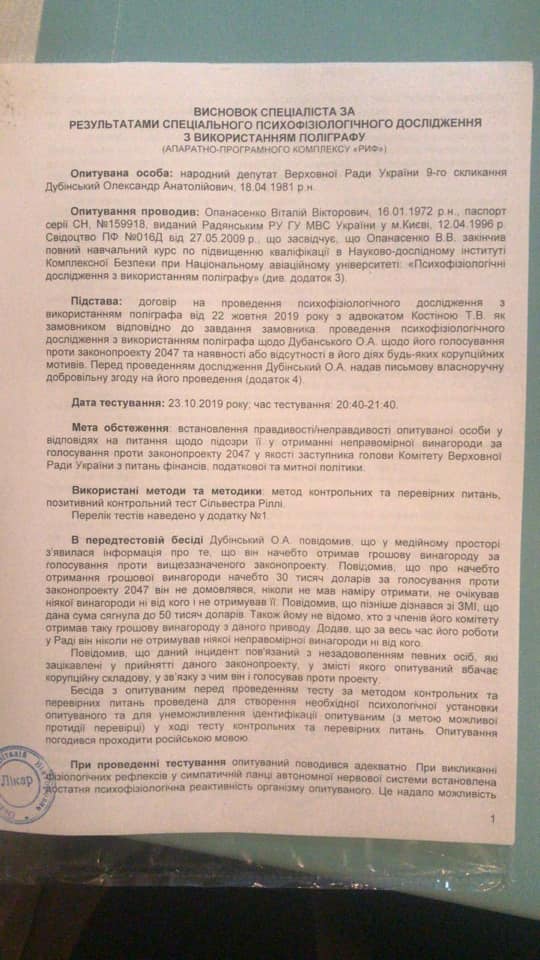 Отвечал честно и не знает, кто из членов комитета причастен: Дубинский опубликовал заключение по результатам исследования на полиграфе 02