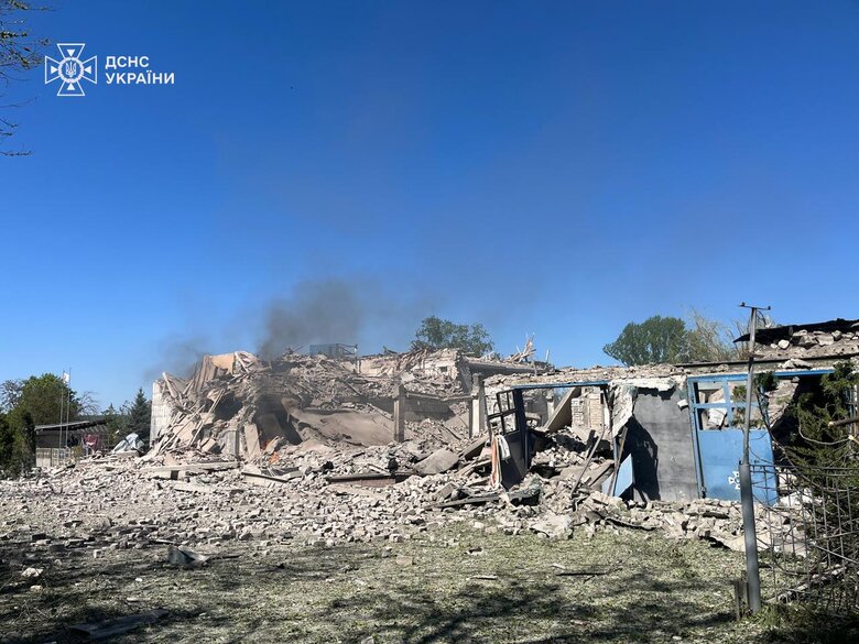 Consequences of the strike on the State Emergency Service unit in Kupiansk