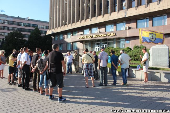 У Запоріжжі вшанували память убитого бердянського активіста Олешка 01