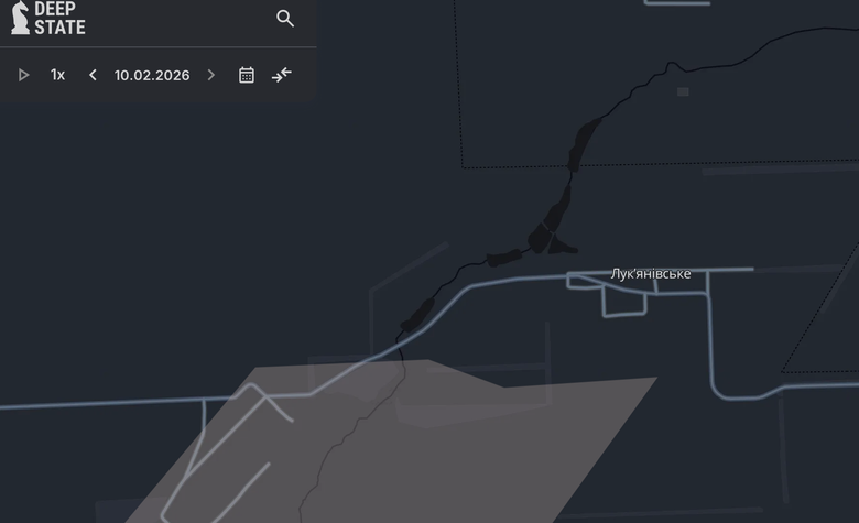 Оновлені мапи DeepState 10 лютого