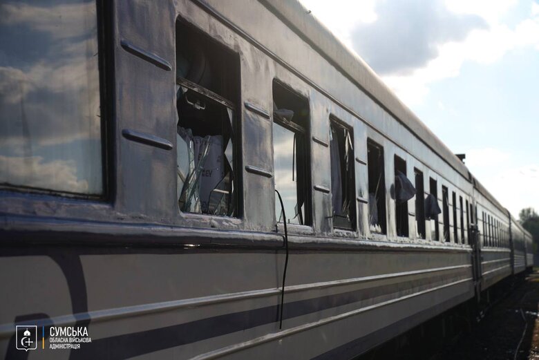 Russian strike on the railway station in Sumy