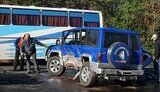 Масштабное ДТП. На Столичном шоссе джип протаранил автобус.ФОТОрепортаж.