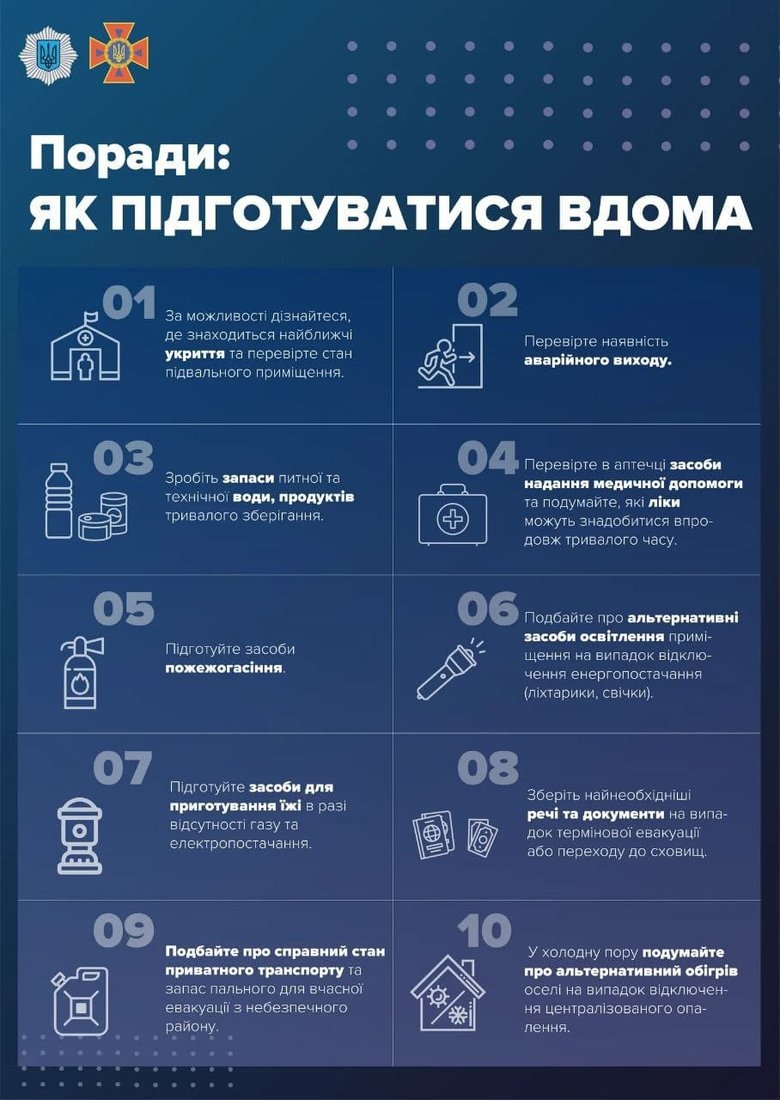 ГСЧС обнародовала 10 советов для подготовки граждан к экстренной ситуации 01