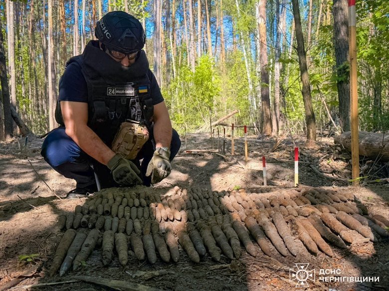На Чернігівщині сапери вилучили 210 артилерійських снарядів