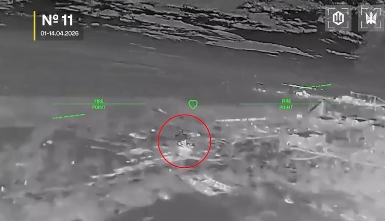 Unmanned Systems Forces hit 12 occupiers’ air defence systems in two weeks of April and attacked Russian rear bases. VIDEO