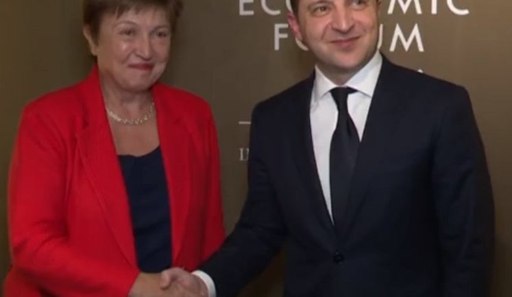 Зеленський зустрівся з главою МВФ Георгієвою в Давосі. ВIДЕО