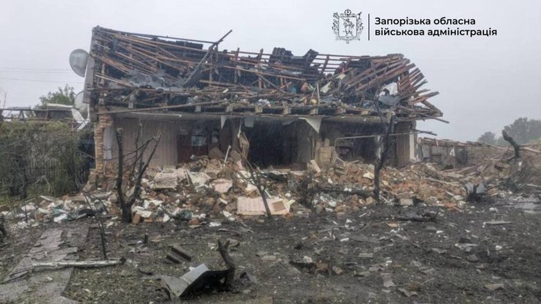 Атака РФ на село Владимировка в Запорожской области