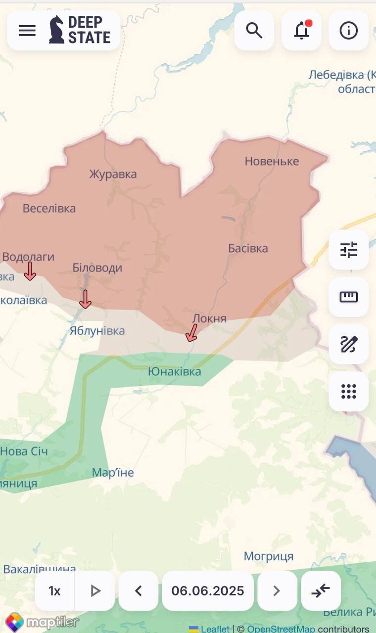 ворог просунувся на Сумщині